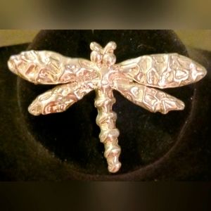 Vintage Sterling Silver Bat Ami Israel Dragonfly Brooch/Pendant